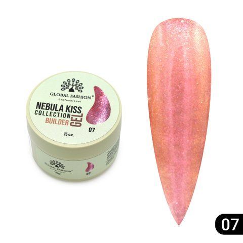 Гель для моделирования ногтей Global Fashion Nebula Kiss Builder Gel #07, 15 г 26219 фото