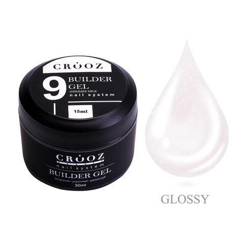 Гель для нарощування CROOZ Builder Gel #9 Shimmer Milk, 15 мл CR-25507 фото