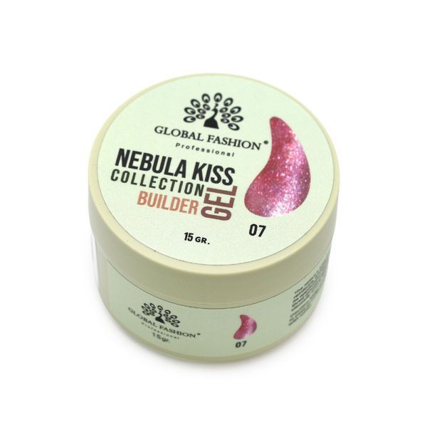 Гель для моделювання нігтів Global Fashion Nebula Kiss Builder Gel #07, 15 г 26219 фото