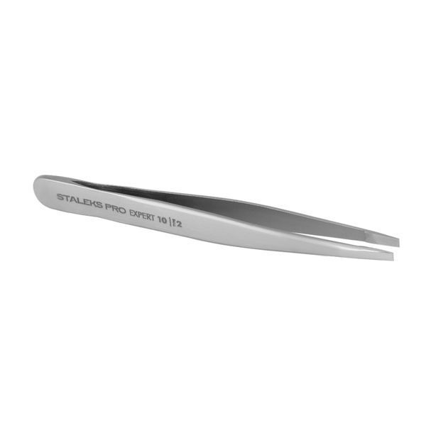Пінцет для брів STALEKS EXPERT 10 TYPE 2 (вузькі прямі кромки) TE-10/2 фото