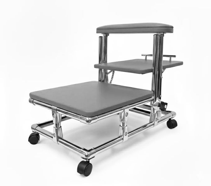 Подставка педикюрная Mr Helix тройная с подиумом на колесиках, Серая MH-PODO4-G фото