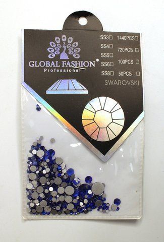 Декор для ногтевого дизайна, камни, размер разный, Сапфир, 720 шт GF-DEC-STN-01 фото