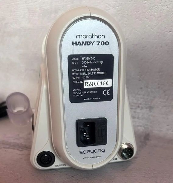 Фрезер для педикюру Saeyang Marathon Handy 700 з безщітковим мотором BM50M, 230 Вт, 50 000 об/хв HANDY-700 фото