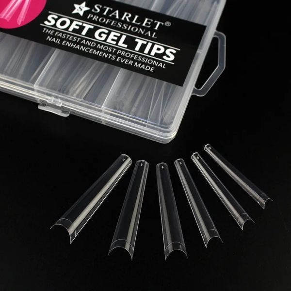 Типсы гелевые Starlet Professional Soft Gel Tips #1, экстра длинная арочная балерина, 240 шт SP-GT-01 фото