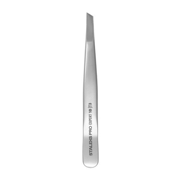 Пінцет для брів STALEKS EXPERT 10 TYPE 3 (широкі скошені краї) TE-10/3 фото