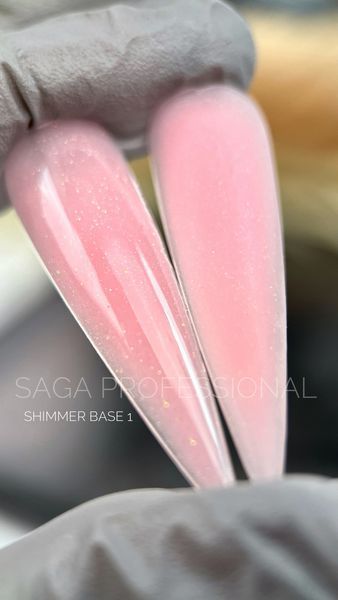 Базове покриття з шимером Saga Cover Base Shimmer #1, 15 мл SAGA-COSH-01 фото