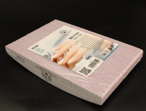 Пилка Global Fashion, півмісяць, миється, 80/80, 24 шт/уп. GF-80-80 фото