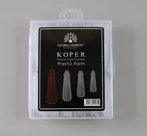 Верхні форми для нарощування KOPER, рифлені, арочний мигдаль (5652), 120 шт KOOPER-5652 фото