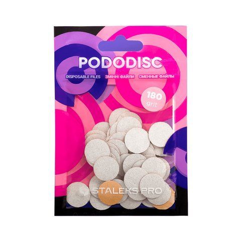 Змінні файли білі для педикюрного диска 180 гритів STALEKS PRO PODODISC S 50 шт PDF-15-180w PDF-15-180w фото