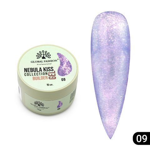 Гель для моделирования ногтей Global Fashion Nebula Kiss Builder Gel #09, 15 г 26221 фото