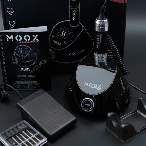 Фрезер для манікюру та педикюру MOOX X 805 55&nbsp;000 об/хв, 80 W, Black Moox-805-BLK фото