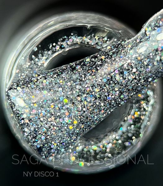 Світловідбиваючий гель-лак SAGA Professional New York Disco gel polish #1, 9 мл SG-GDISC-01 фото