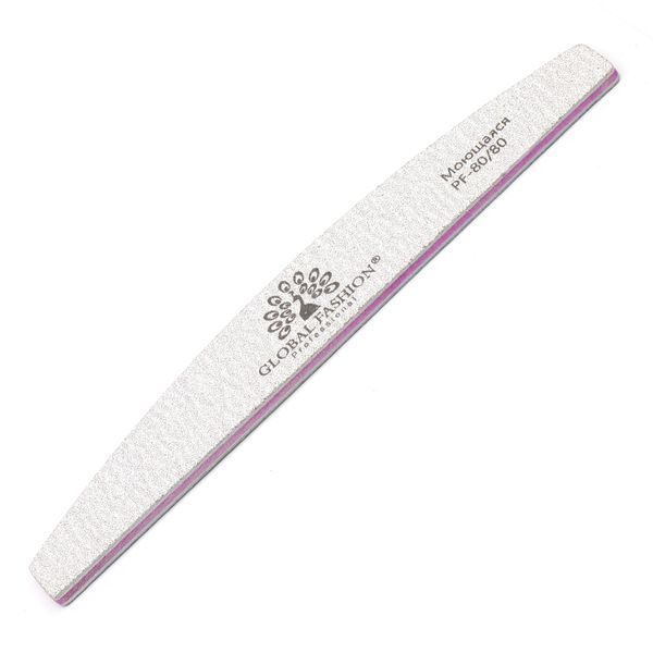 Пилка Global Fashion, полумесяц, моющаяся, 80/80, 24 шт/уп. GF-80-80 фото
