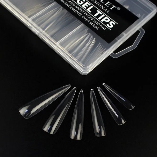 Типсы гелевые Starlet Professional Soft Gel Tips #2, экстра длинный стилет, 240 шт SP-GT-02 фото