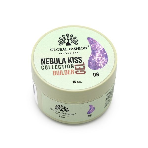 Гель для моделирования ногтей Global Fashion Nebula Kiss Builder Gel #09, 15 г 26221 фото