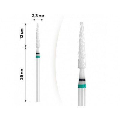 М-211 Фреза керамическая Конус тонкий Green 2.3*12 М-211 Ф/К Кн тн Gr 2.3*12 фото