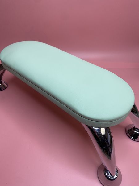 Подлокотник маникюрный Maxi на хромированных ножках, МЯТНЫЙ цвет P-MAXI_CH-MINT фото