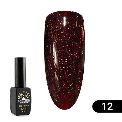 Гель лак Disco Gel Shine Spectrum, Global Fashion, светоотражающий, 8 мл 12 12050 фото