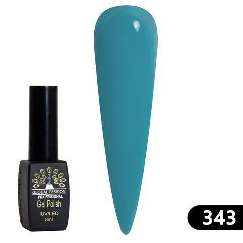 Гель-лак Global Fashion BLACK ELITE 343, 8 мл 2546 фото