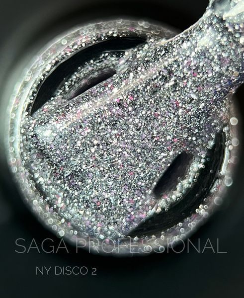 Світловідбиваючий гель-лак SAGA Professional New York Disco gel polish #2, 9 мл SG-GDISC-02 фото