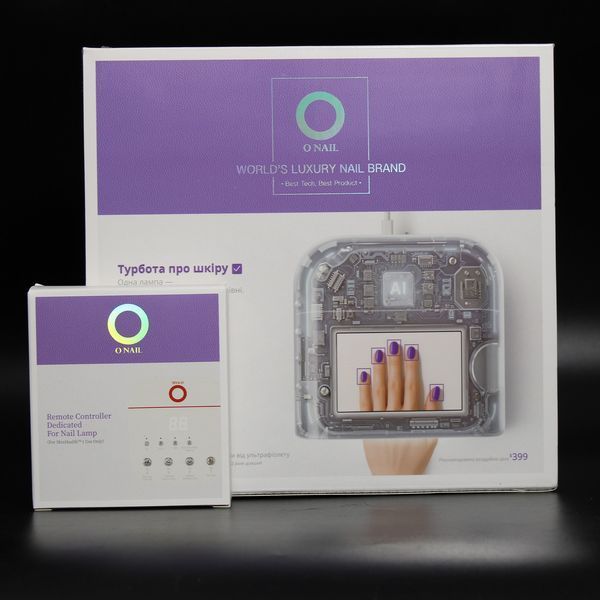 UV/LED-лампа с искусственным интеллектом O NAIL AI Smart Curing Lamp с пультом ДУ и подлокотником O NAIL (PURPLE) ONIL-SET3-PURPLE фото