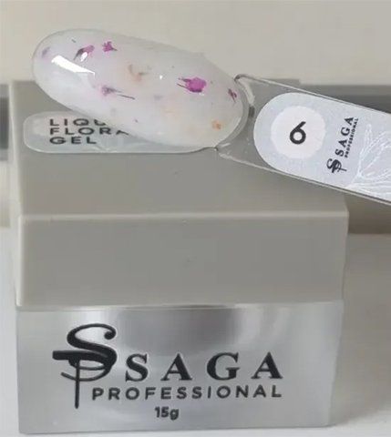 Гель с сухоцветами SAGA Liquid Floral Gel #06, 15 мл SAGA-LF-06 фото