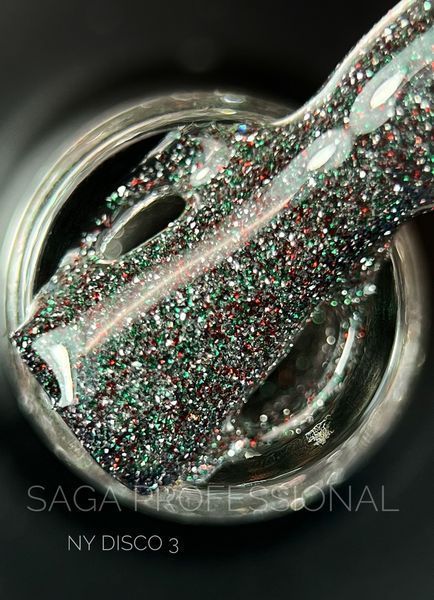 Світловідбиваючий гель-лак SAGA Professional New York Disco gel polish #3, 9 мл SG-GDISC-03 фото