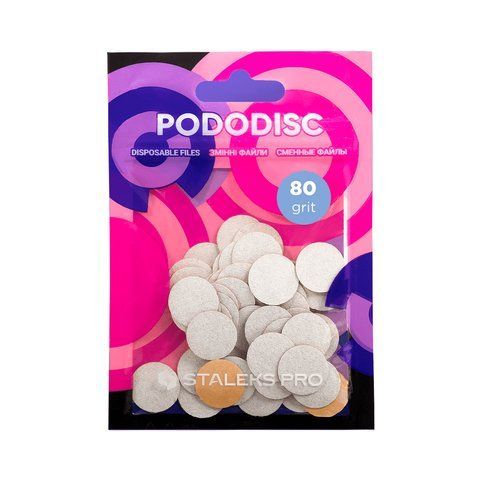 Змінні файли білі для педикюрного диска 80 гритів STALEKS PRO PODODISC S 50 шт PDF-15-80w PDF-15-80w фото