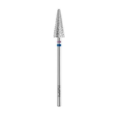 Фреза карбід-вольфрамова KWARK Shark Blade EGLV-6015M, конус, хрестово-спиральна, синьо-фіолетова EGLV-6015M фото