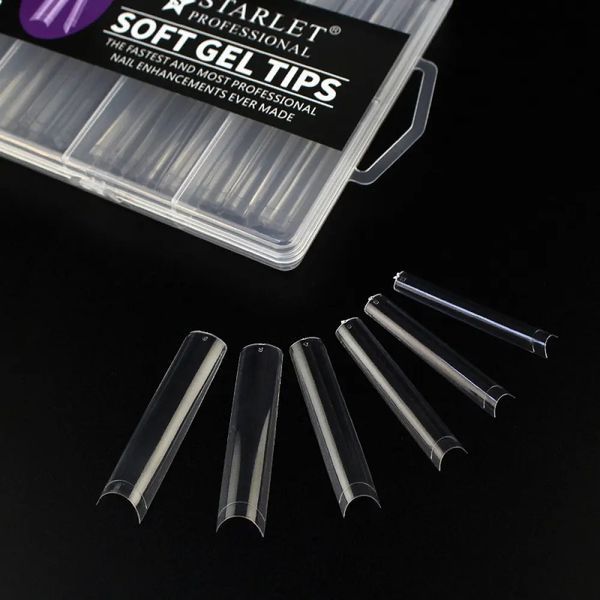 Типсы гелевые Starlet Professional Soft Gel Tips #4,экстра длинный арочный квадрат, 240 шт SP-GT-04 фото