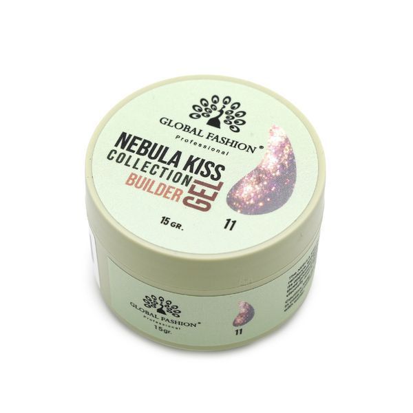 Гель для моделювання нігтів Global Fashion Nebula Kiss Builder Gel #11, 15 г 26223 фото