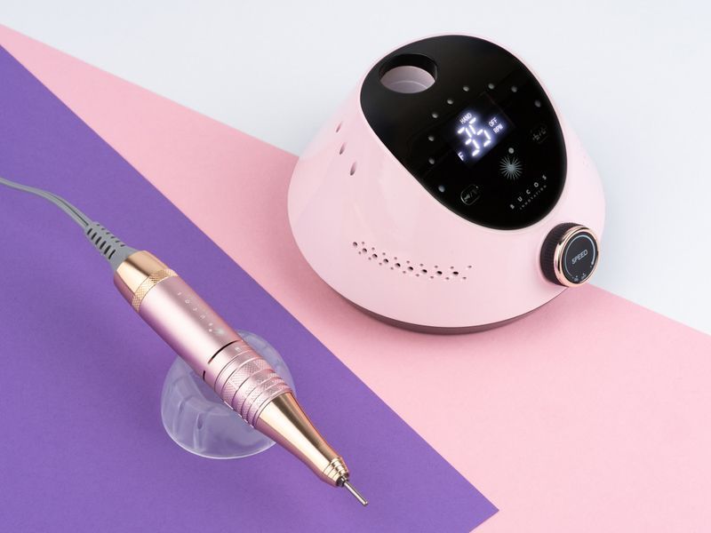 Фрезер для манікюру Bucos Nail Drill X2 PRO, 65 Вт, 35 000 об/хв BLUSH PINK BUCOS-X2-BP фото