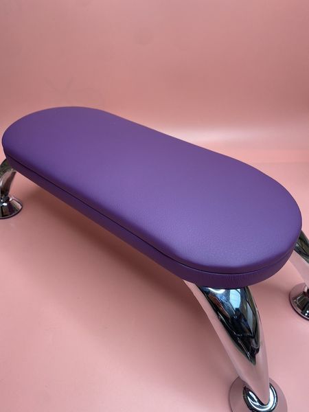 Подлокотник маникюрный Maxi на хромированных ножках, ФИОЛЕТОВЫЙ цвет P-MAXI_CH-PURPLE фото