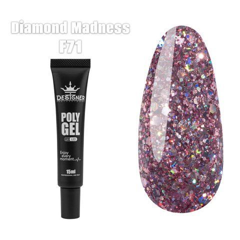Полігель Designer Professional Polygel F71, 15 мл DP-POL15-F71 фото