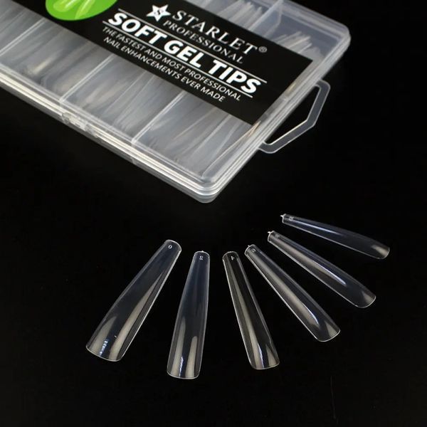 Типсы гелевые Starlet Professional Soft Gel Tips #5,экстра длинная балерина, 240 шт SP-GT-05 фото