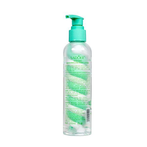 Лосьйон для тіла та догляду за руками після манікюру Sadoer Avocado Marshmallow Body Lotion з екстрактом авокадо SAD-LOSH-AV фото