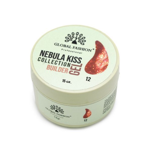 Гель для моделювання нігтів Global Fashion Nebula Kiss Builder Gel #12, 15 г 26224 фото