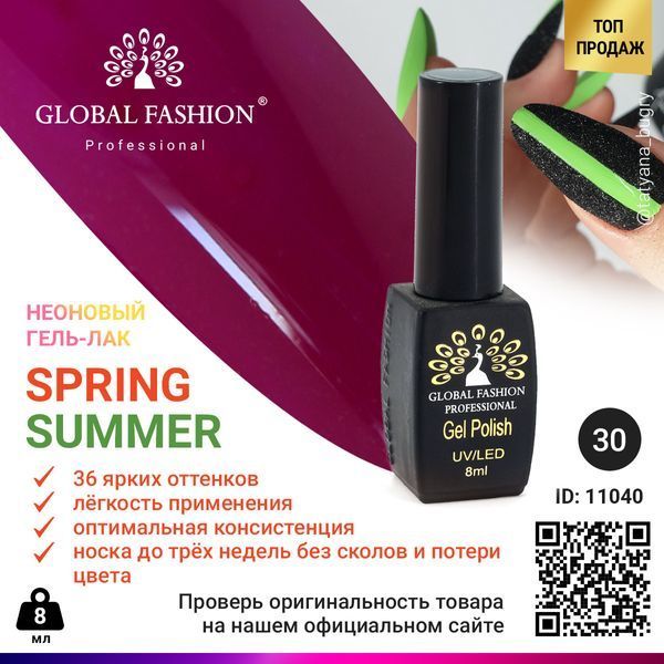 Гель-лак Global Fashion Summer/Spring, 8 мл 030 11040 фото