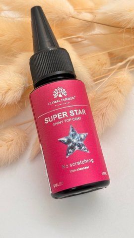 Верхнє покриття без липкого шару Global Fashion Superstar Shiny Top Coat, 30 мл 23675 фото