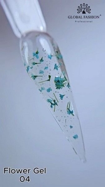 Гель-краска с сухоцветами Global Fashion Flower Gel 04, 5 г 14247 фото