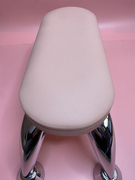 Підлокітник манікюрний Maxi на хромованих ніжках, РОЖЕВИЙ колір P-MAXI_CH-PINK фото