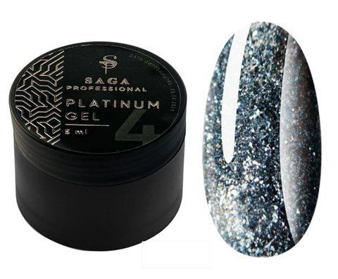 Гель-краска для дизайна SAGA Professional Platinum gel #4, 5 мл SG-PLATG-04 фото