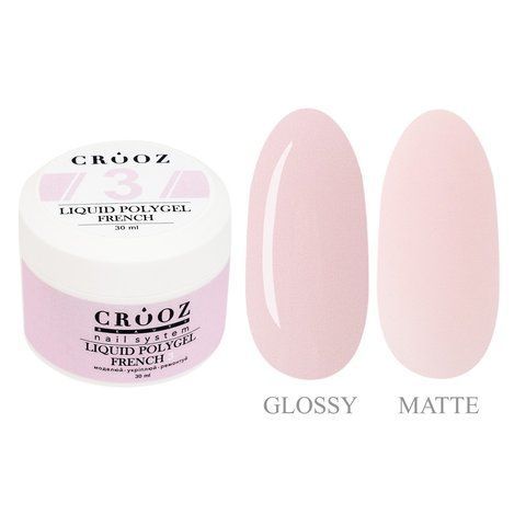 Рідкий полігель CROOZ LIQUID POLYGEL FRENCH #3, 30 мл CR-LPGFR-03-30 фото