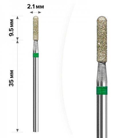 М-16 Алмазная насадка Цилиндр Green 2,1*9,5 М-16 Алм Цил Gre 2,1*9,5 фото