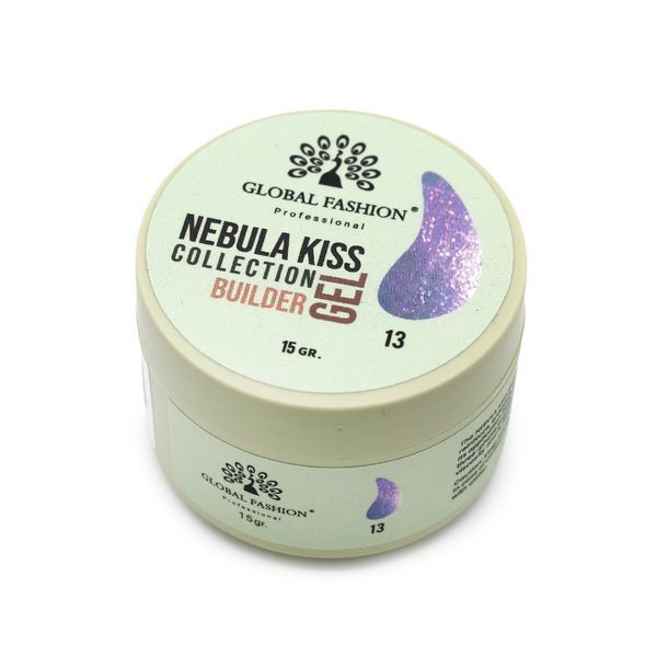 Гель для моделювання нігтів Global Fashion Nebula Kiss Builder Gel #13, 15 г 26225 фото