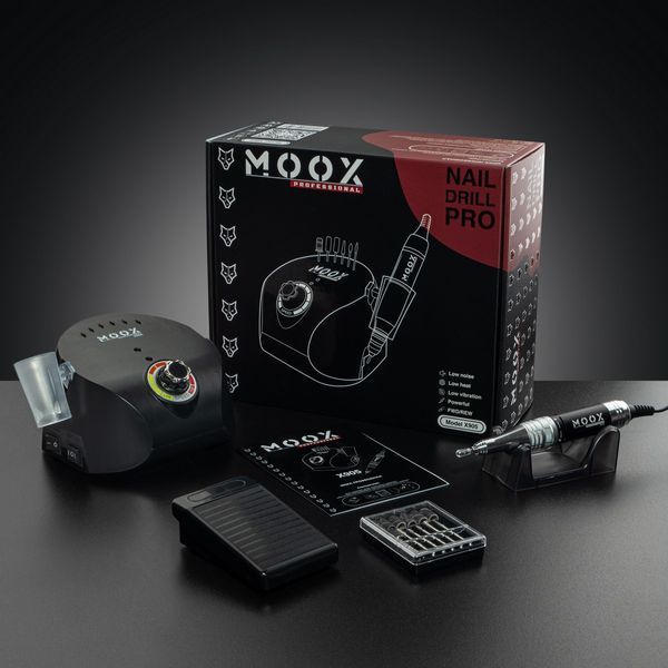 Фрезер для манікюру та педикюру MOOX X 905 45 000 об/хв 70W Чорный Moox-905-BL фото