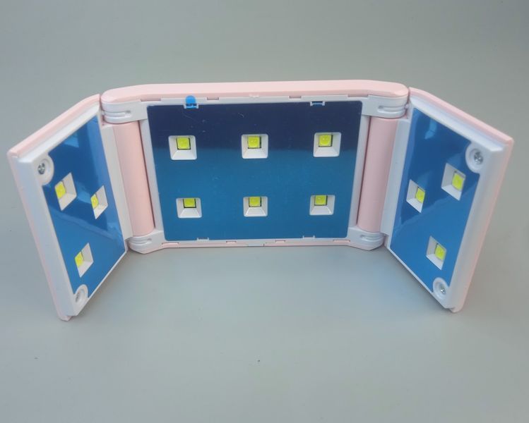 Портативна акумуляторна лампа UV/LED для сушіння нігтів BQ-3T, Рожева BQ-3T-R фото