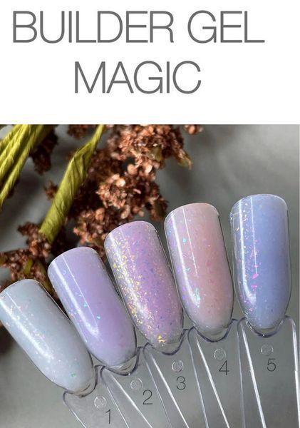 Гель для наращивания с поталью&nbsp;SAGA Professional Builder Gel Magic #6, 15 мл SG-BLD-MAG-06 фото