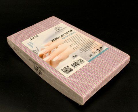 Пилка Global Fashion, півмісяць, миється, 220/220, 24 шт/уп. GF-220-220 фото