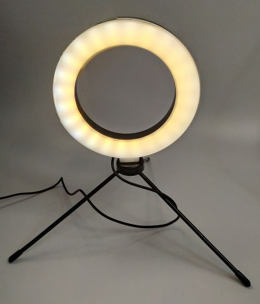 Кольцевая LED лампа 16 см, 5 Вт, настольный штатив LED-16-S фото